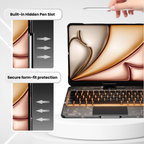 TabShell Y2K Transparent Black 360° Rotating iPad Keyboard Case