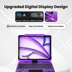 TabShell Y2K Transparent Purple 360° Rotating iPad Keyboard Case