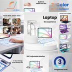 TabShell Y2K Transparent White 360° Rotating iPad Keyboard Case