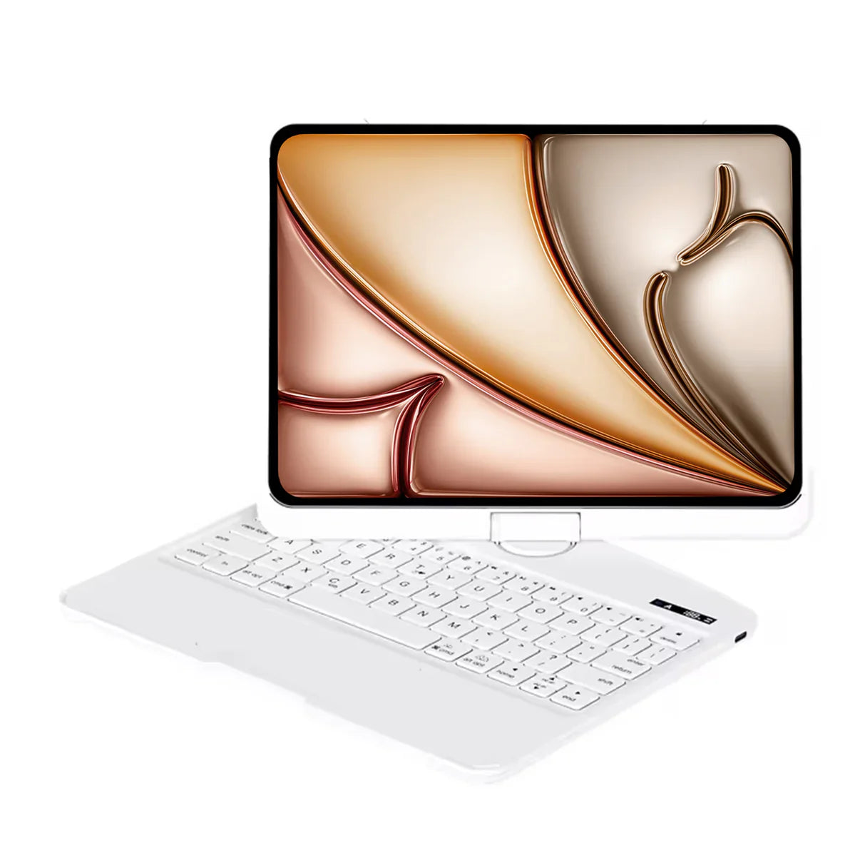 TabShell Y2K Transparent Black 360° Rotating iPad Keyboard Case